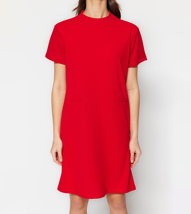 Pocket Look Skater Smart Crepe Dress