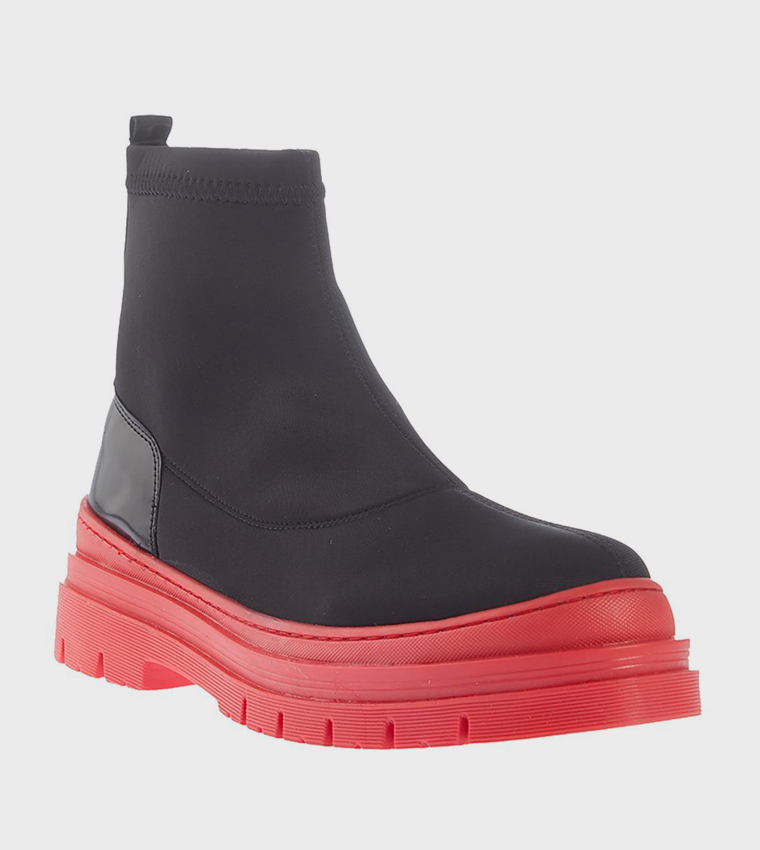 Color Block Ankle Boots