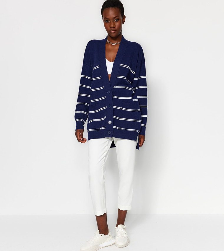 Oversized shop navy cardigan