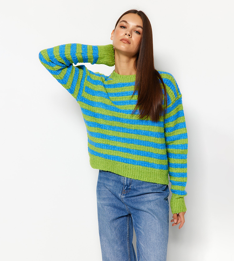 Oversized on sale striped jumper