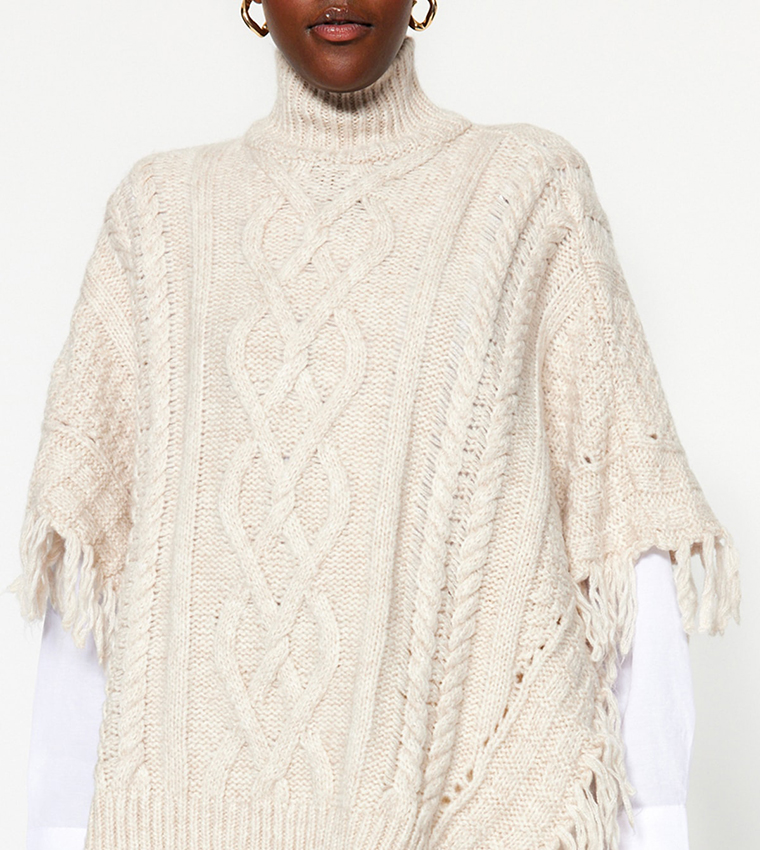 Trendyol Collection Beige Corded Shaping Full Length Knitted