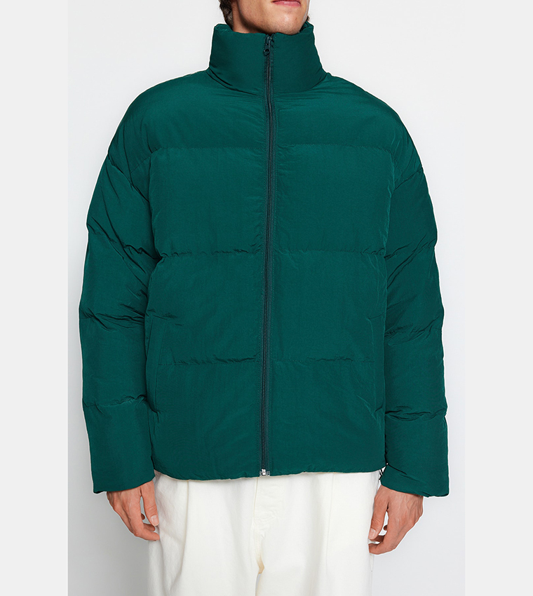 Emerald green puffer jacket best sale