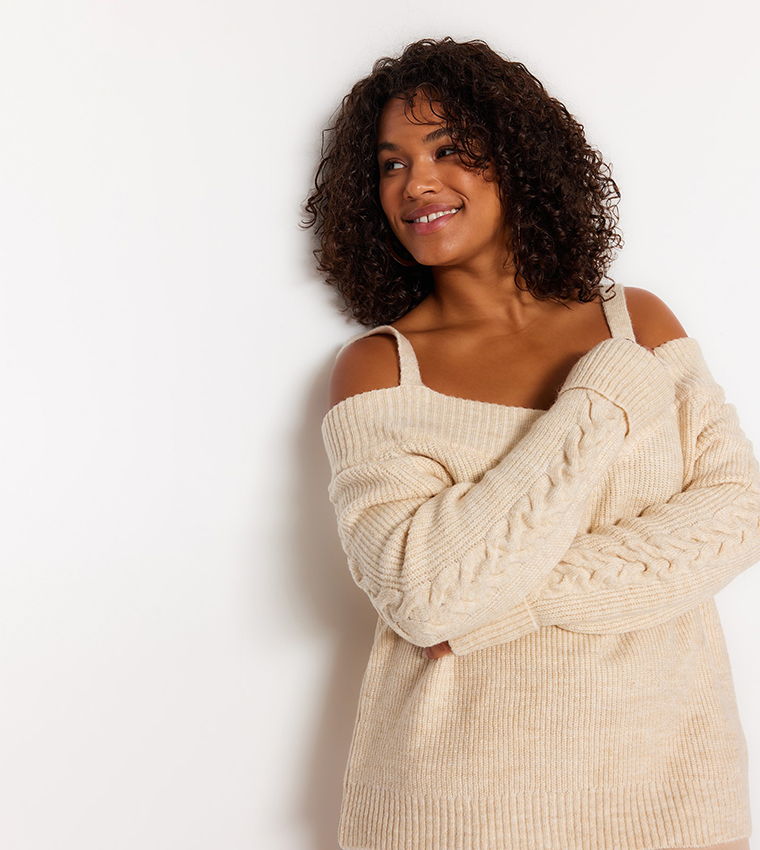 Cold shoulder outlet cardigans