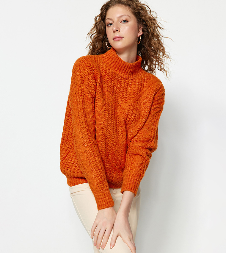 Orange shop long sweater