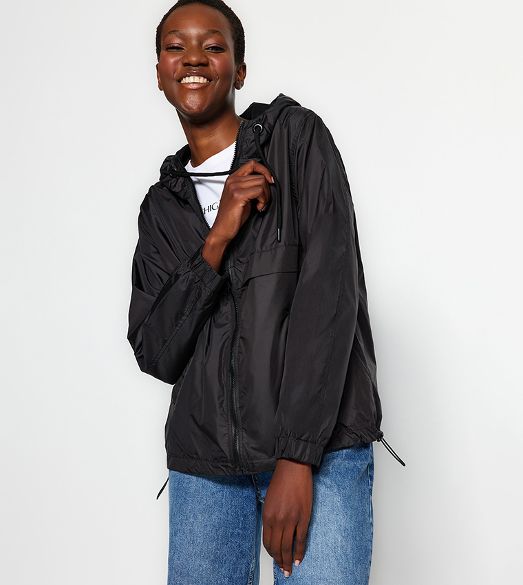 Hooded Panelled Windbreaker