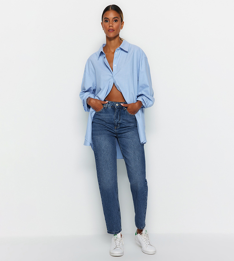 High Waist Mom Fit Jeans