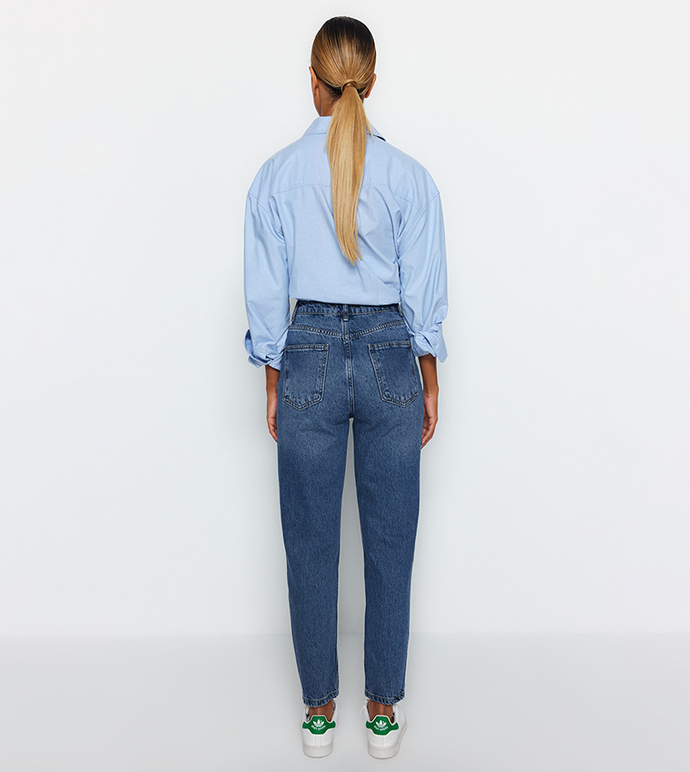 High Waist Mom Fit Jeans