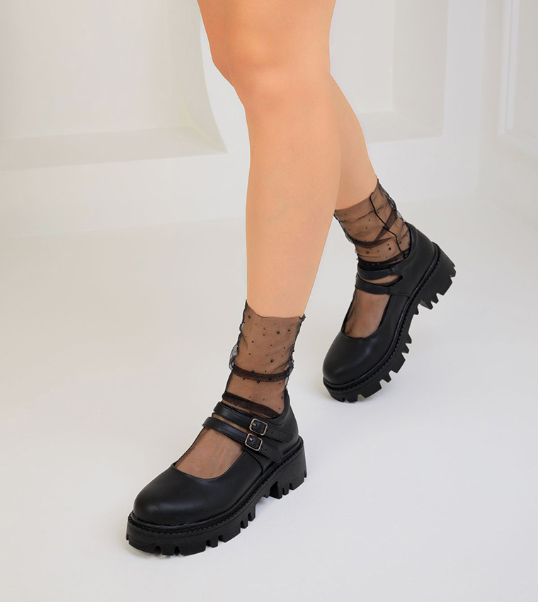 Buy SOHO Buckle Closure Mary Jane Shoes In Black 6thStreet Qatar