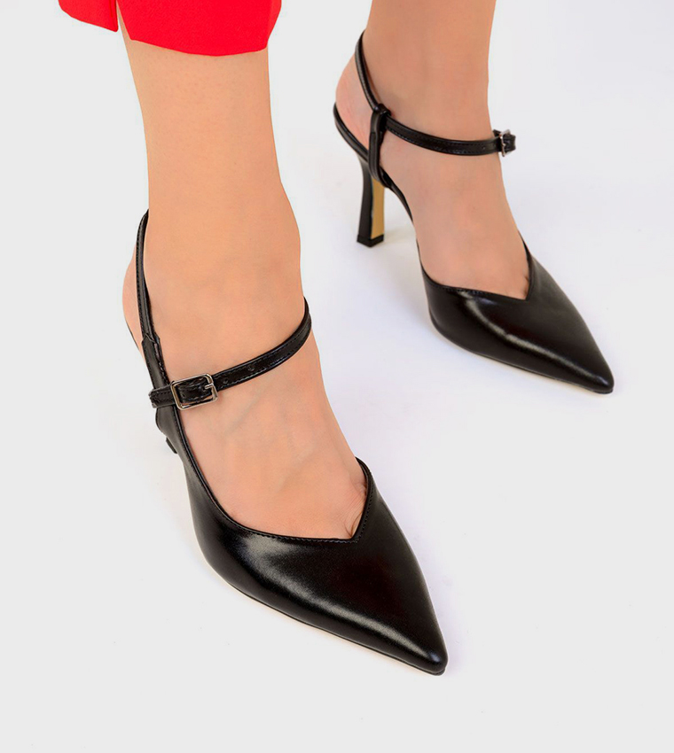 Ankle Strap Pointed Toe Pumps