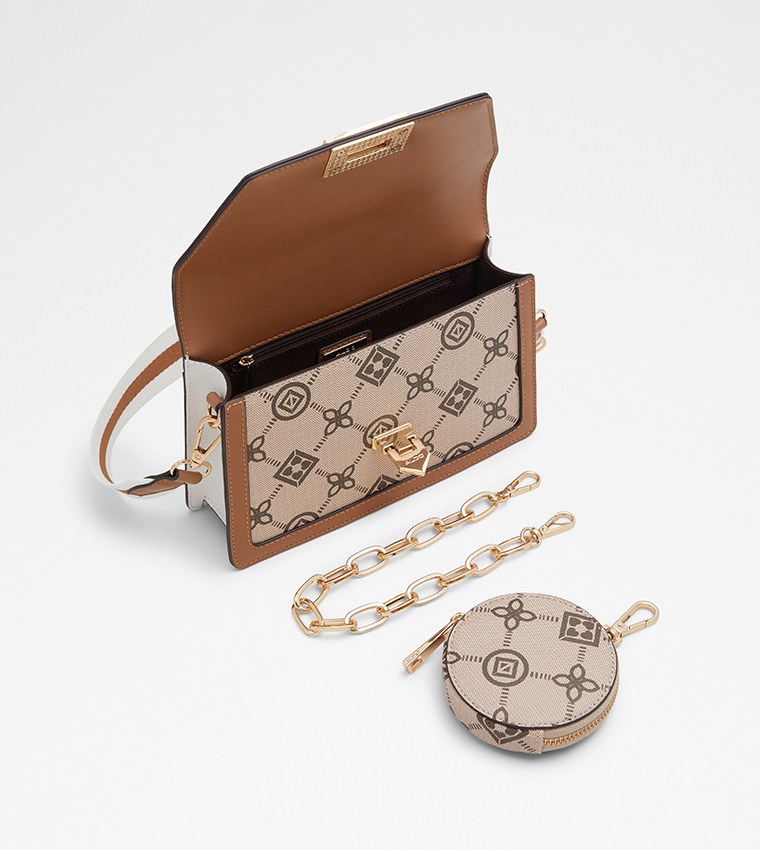 TRAVELLY Patterned Crossbody Bag with Coin Pouch