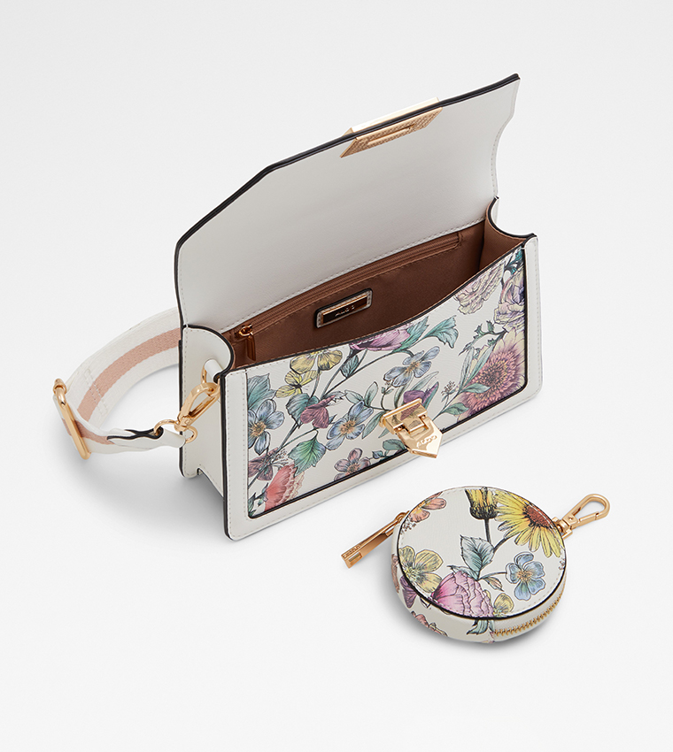 TRAVELLY Floral Crossbody Bag with Coin Pouch