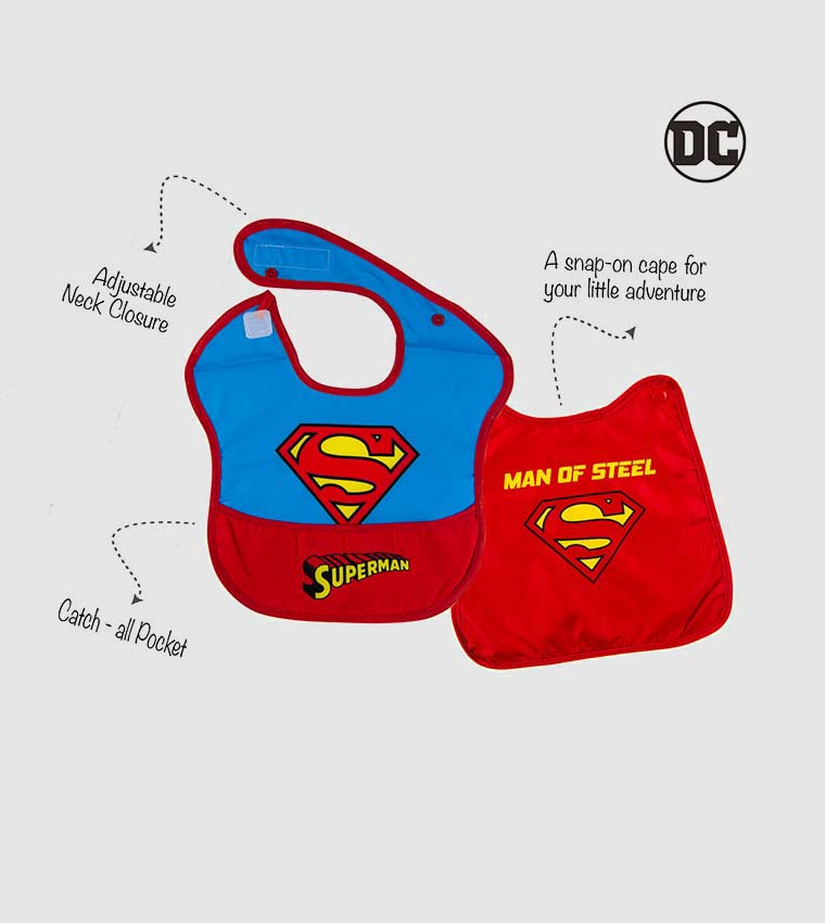 Warner Bros. Superman Baby Bibs with Capes