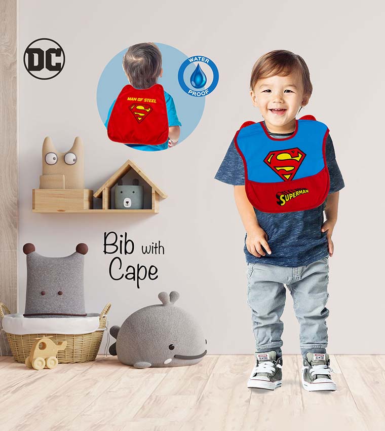 Warner Bros. Superman Baby Bibs with Capes