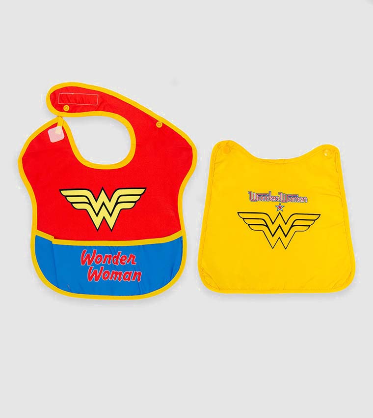 Warner Bros. Wonder Woman Baby Bibs with Capes 
