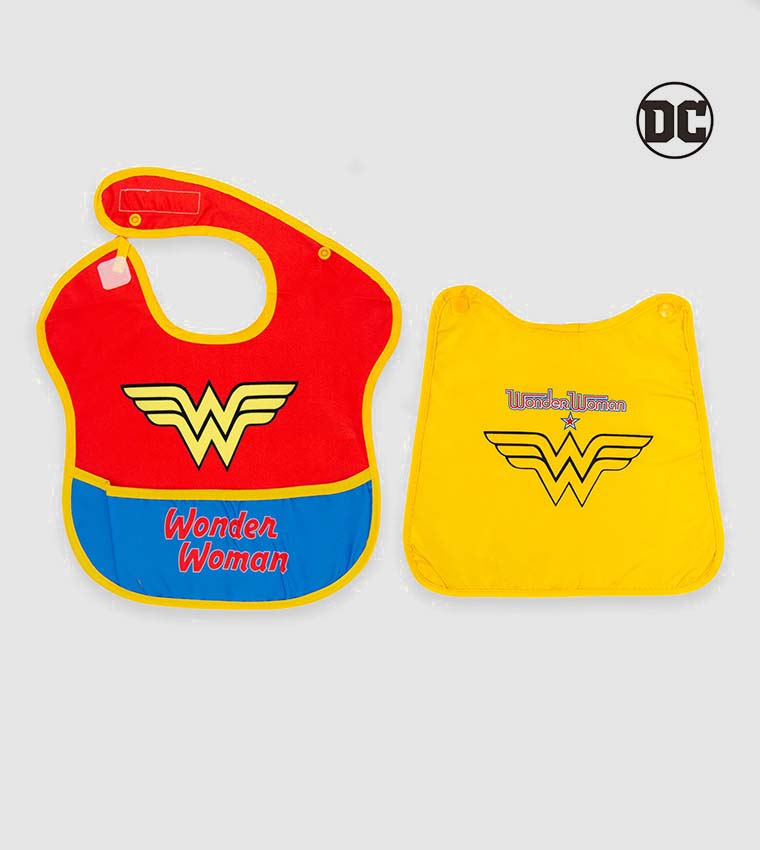 Warner Bros. Wonder Woman Baby Bibs with Capes 