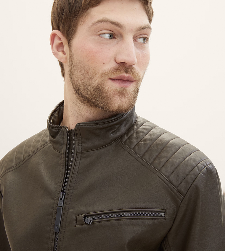 Faux Leather Biker Jacket