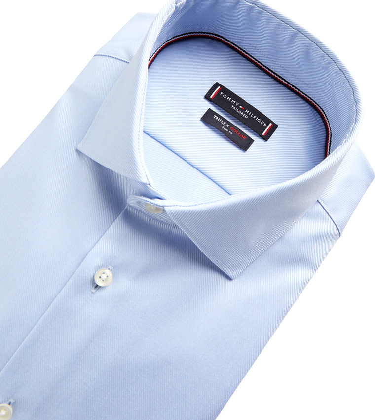 Buy Tommy Hilfiger TH Flex Slim Fit Shirt In Blue 6thStreet Kuwait