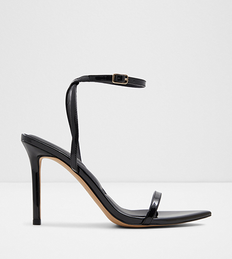 Aldo black strap heels outlet