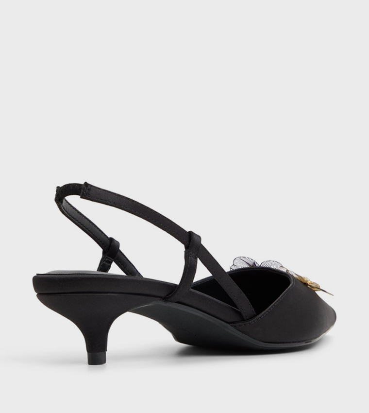 TULIPP Appliqued Slingback Pumps
