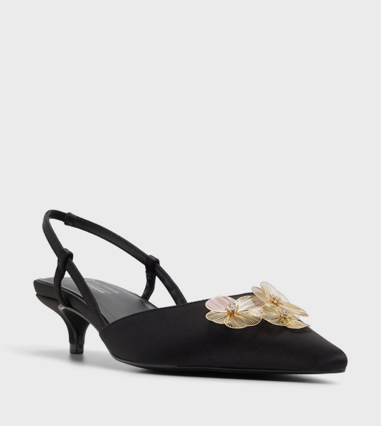 TULIPP Appliqued Slingback Pumps