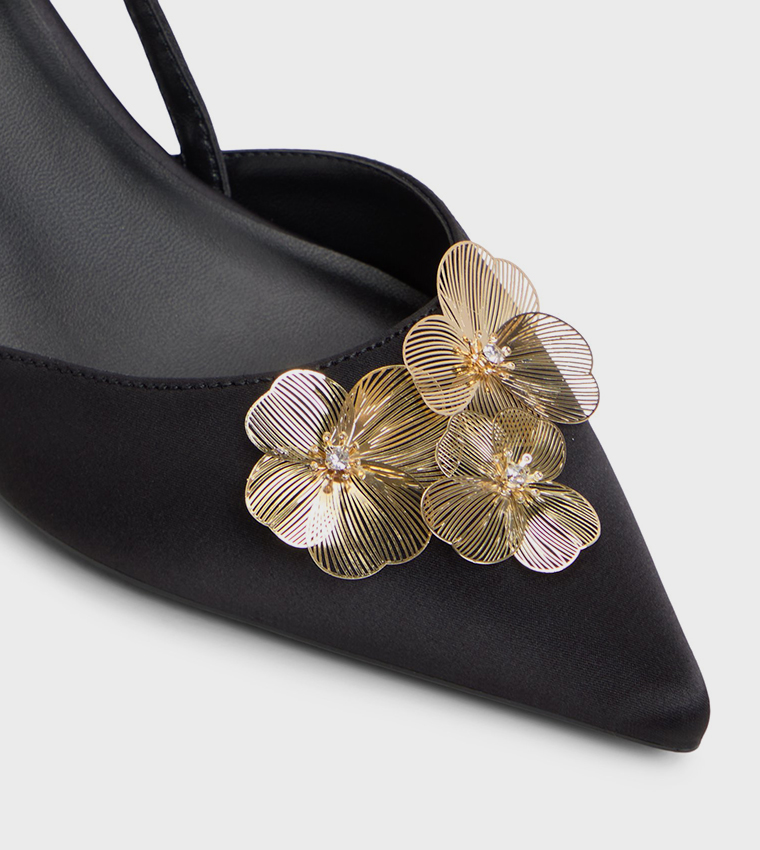 TULIPP Appliqued Slingback Pumps