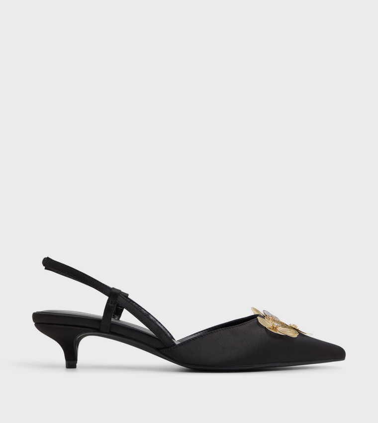 TULIPP Appliqued Slingback Pumps