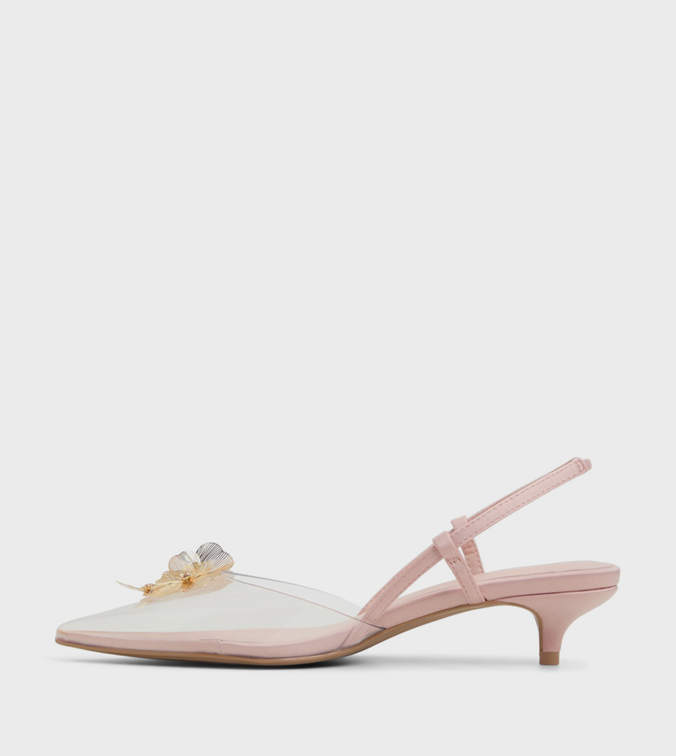 TULIPP Appliqued Slingback Pumps