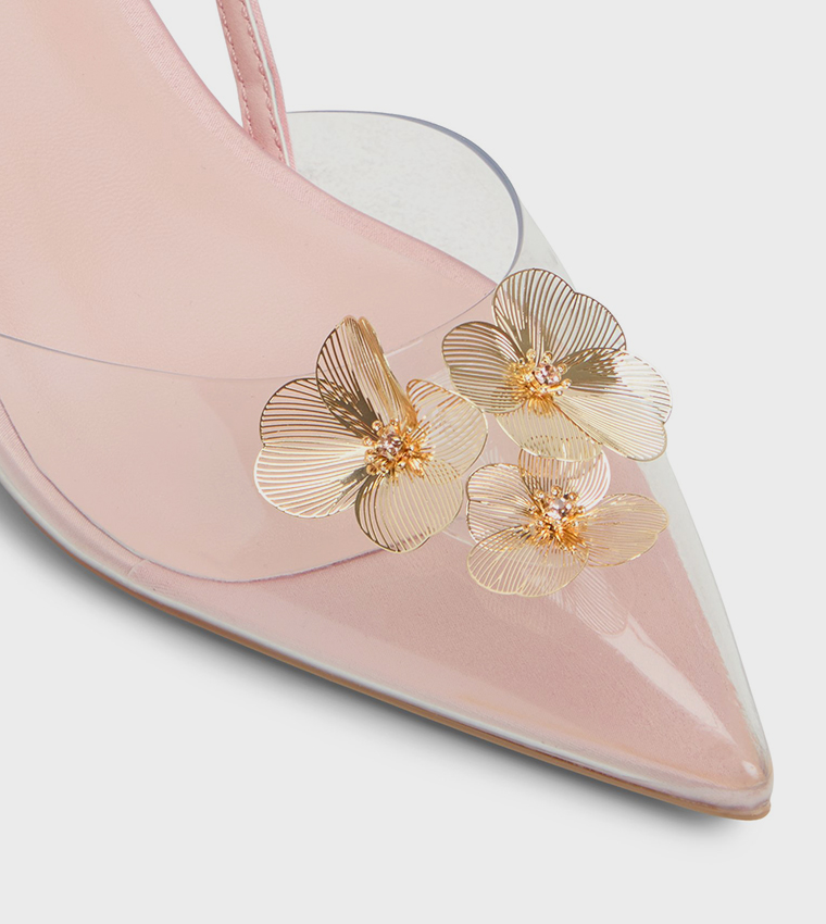 TULIPP Appliqued Slingback Pumps