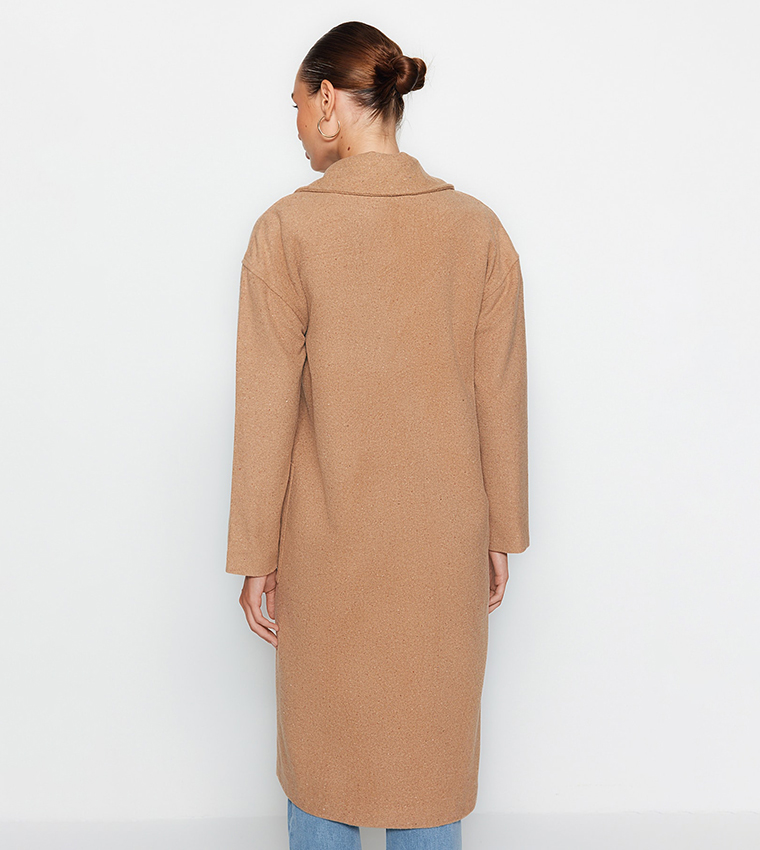 Pocket Detail Lapel Collar Cachet Coat