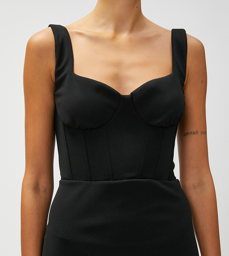 Solid Strappy Mini Dress