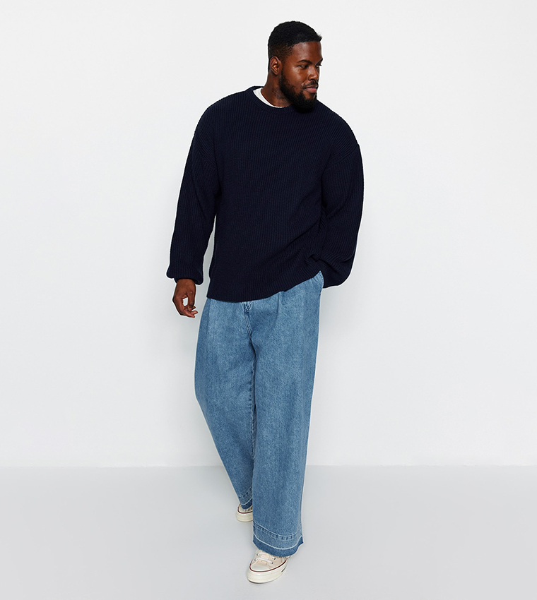 Oversized crew 2025 neck sweater