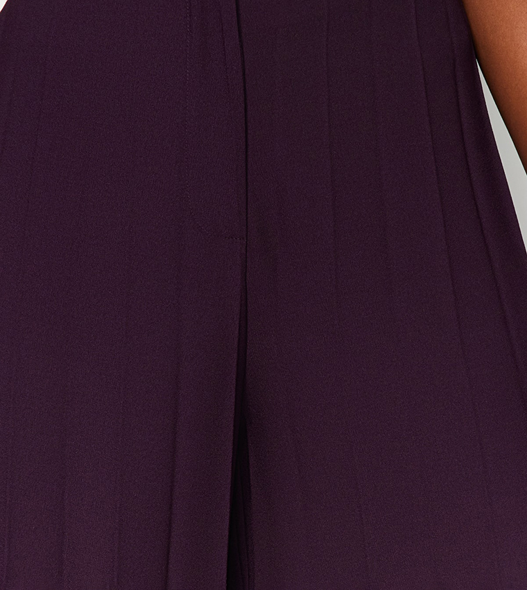 Pleated Wide Leg Trousers
