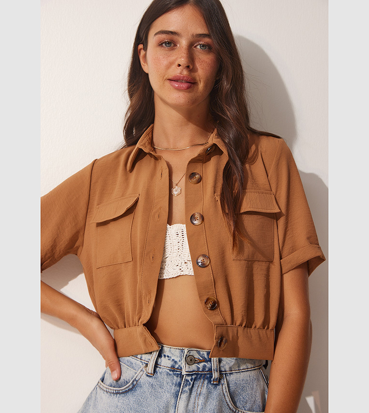 cropped casual jacket