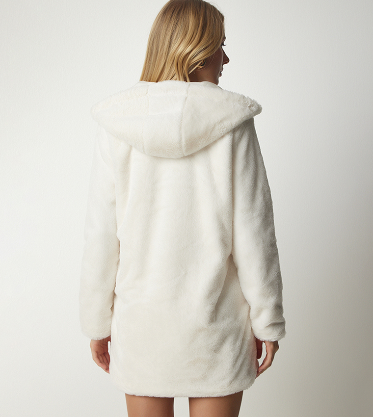 Oversized shop hooded coat