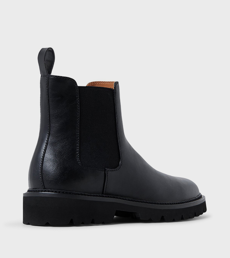 TWELLMAN Round Toe Chelsea Boots