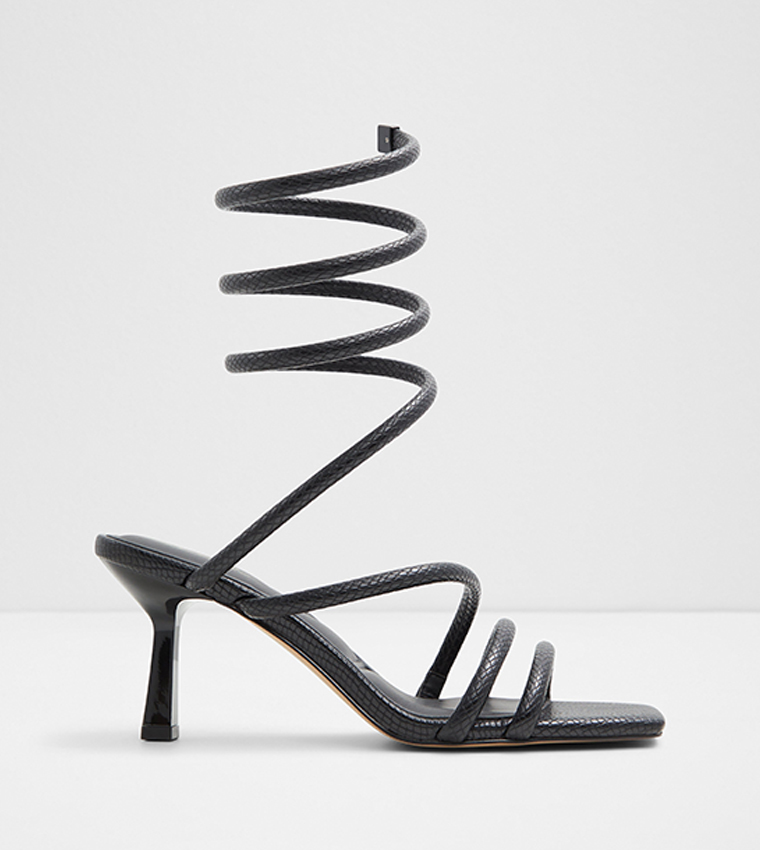 Aldo black strap heels new arrivals