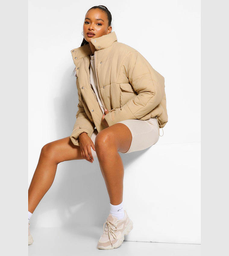 Oversized cropped hotsell puffer jacket