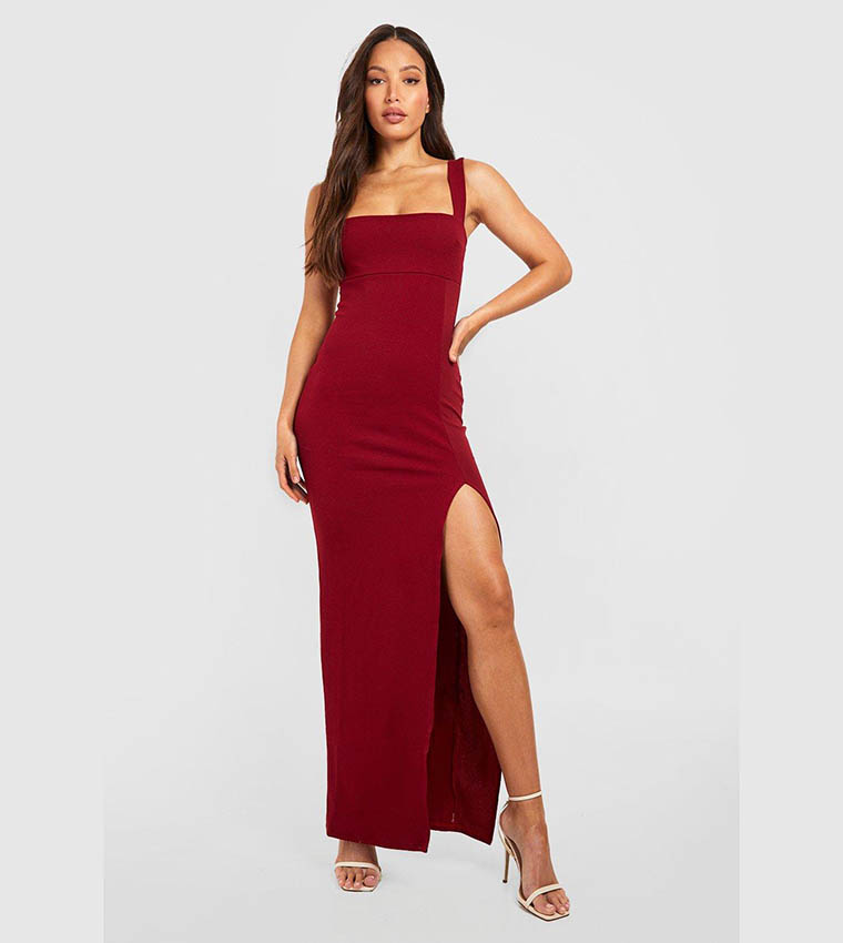 Boohoo red hotsell long dress