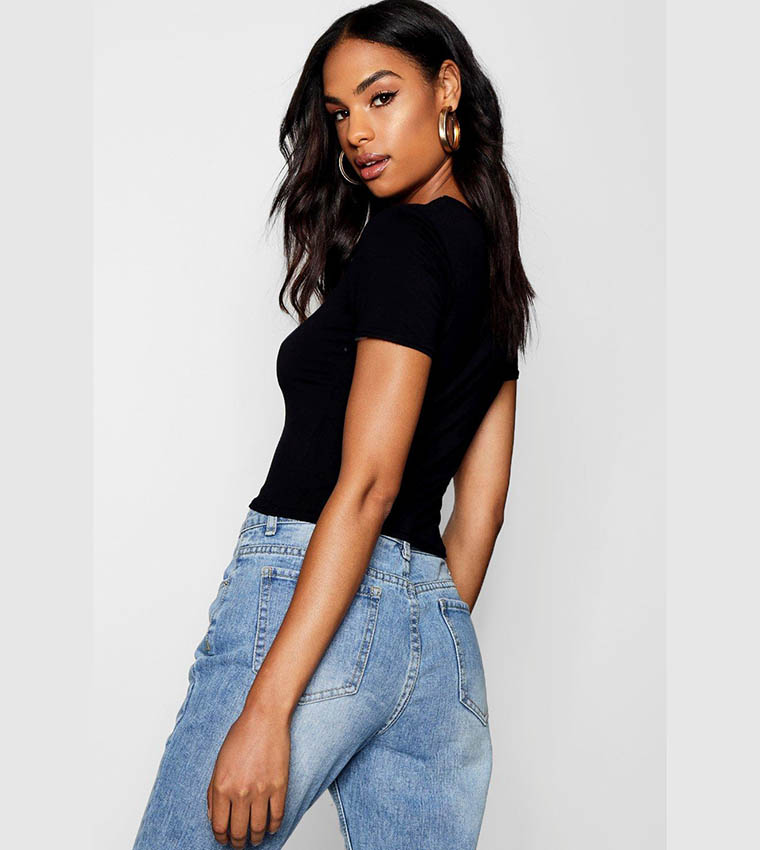 Basic Short Sleeves Crop Top