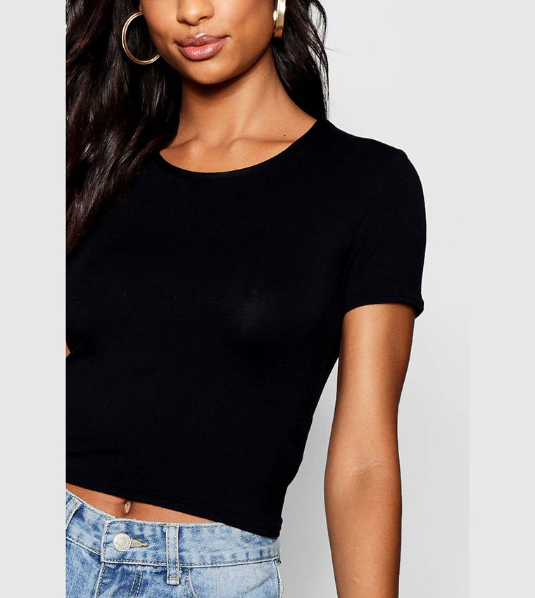 Basic Short Sleeves Crop Top