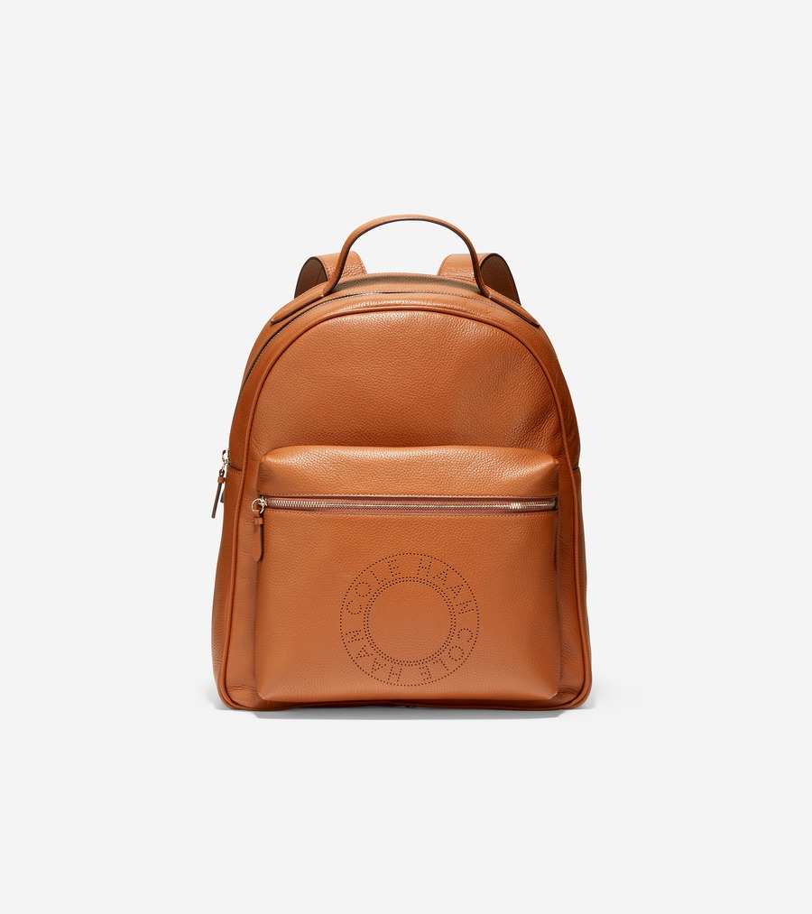 Buy Cole Haan Textured Logo Detail Backpack In Brown 6thStreet UAE