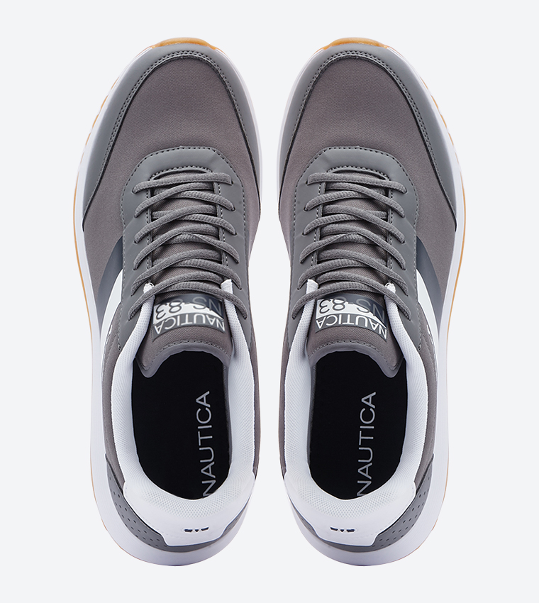 Round Toe Casual Lace Up Sneakers Grey