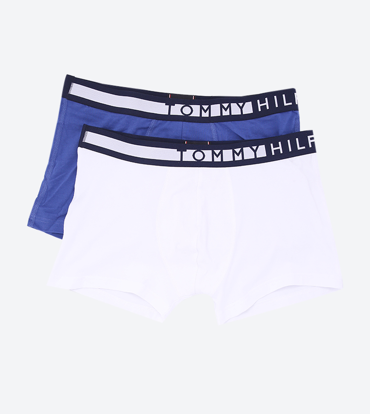 Low Rise Elasticated Waistband Trunk Set (2 Pcs) - Multi