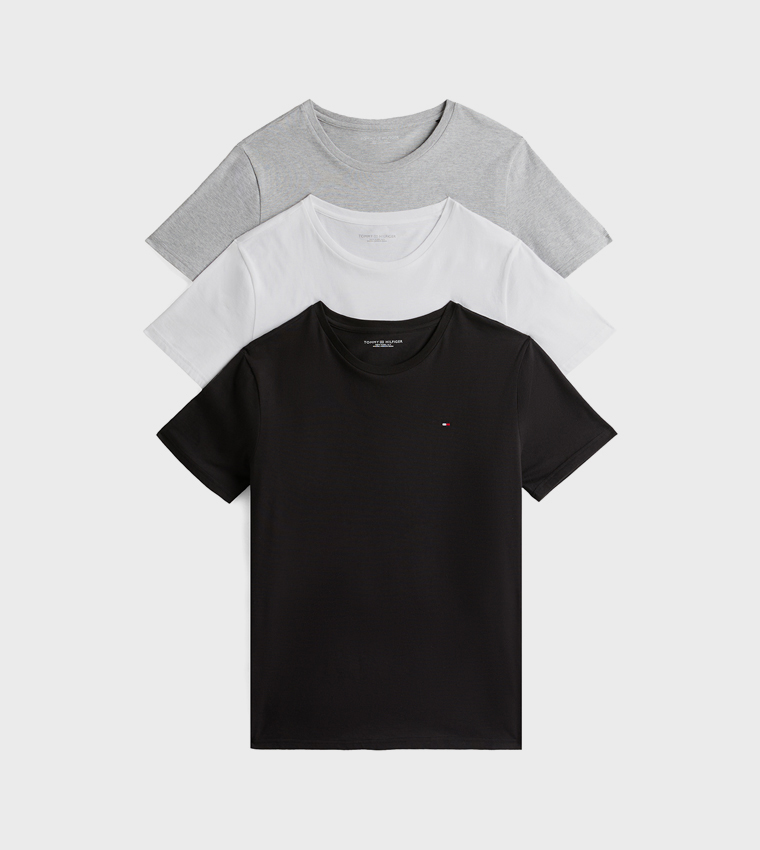 3-Pack Solid Short Sleeves Sleep Tops