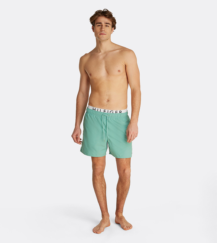 Drawstring Waist Swim Shorts