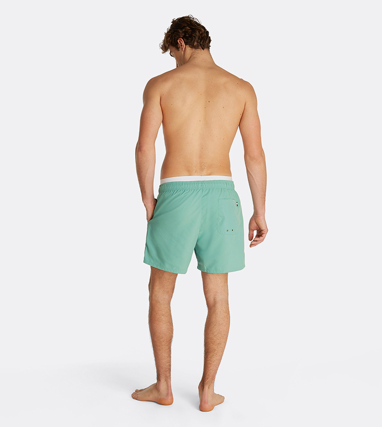 Drawstring Waist Swim Shorts