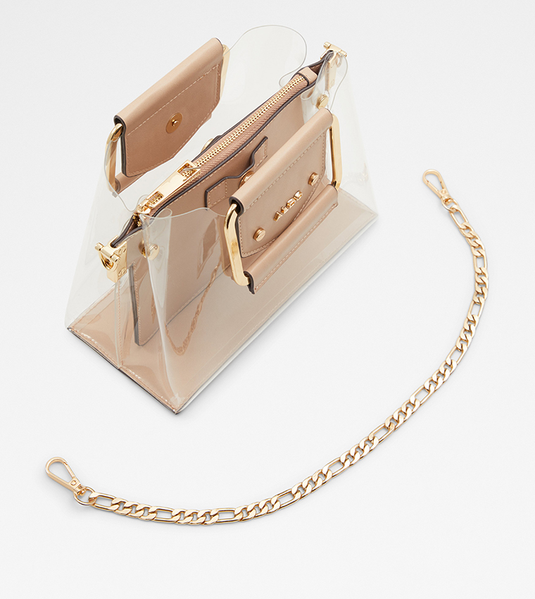 Buy Aldo UNARE Transparent Ring Handle Satchel Bag In Beige 6thStreet UAE