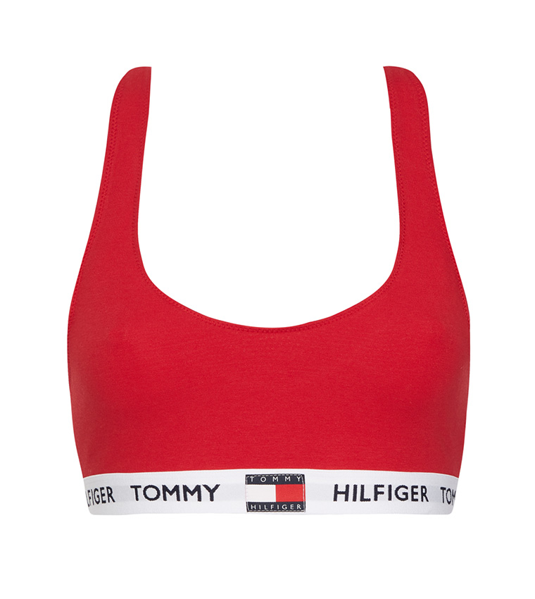Tommy Hilfiger Crop Top Logo Underband Organic Cotton Bralette