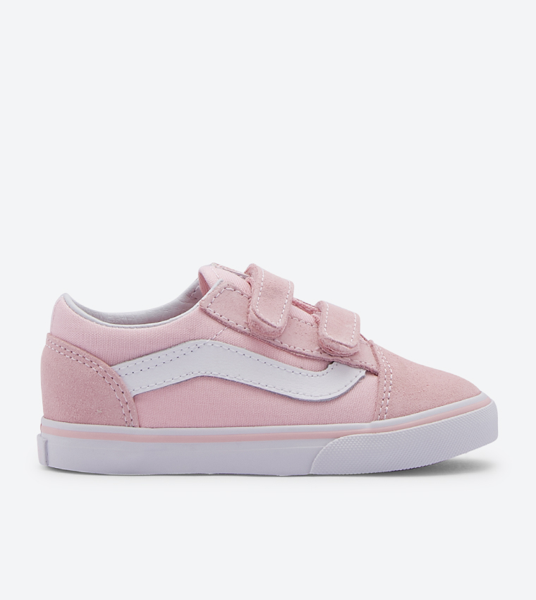 Pink vans outlet velcro