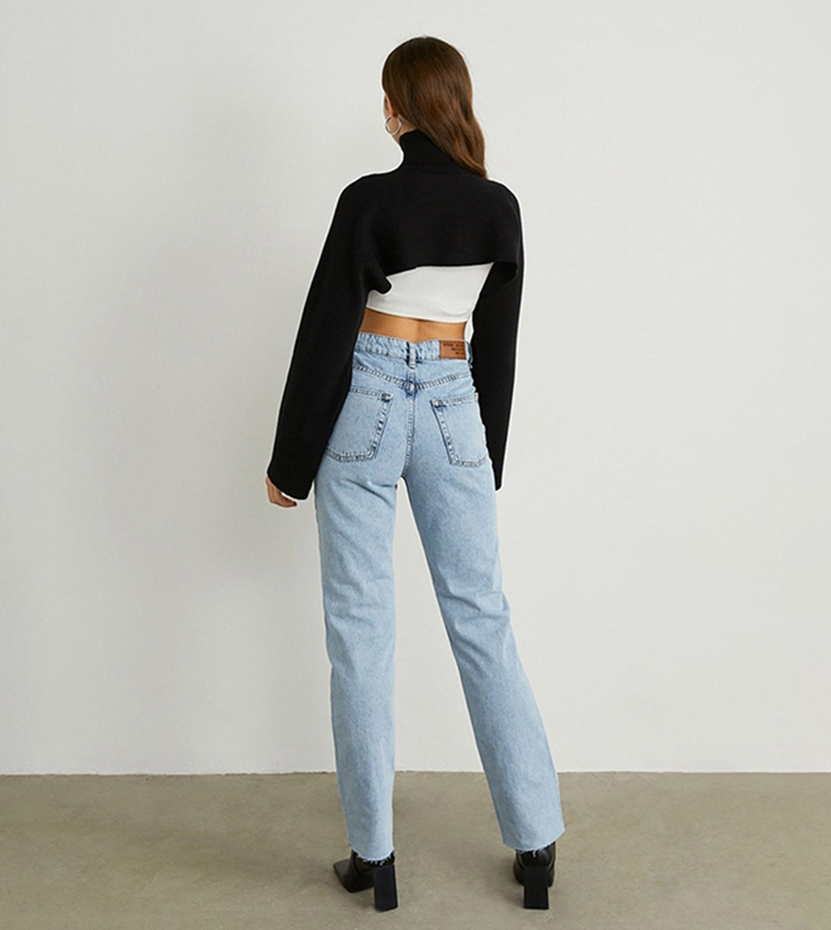 Faded Straight Fit Jeans